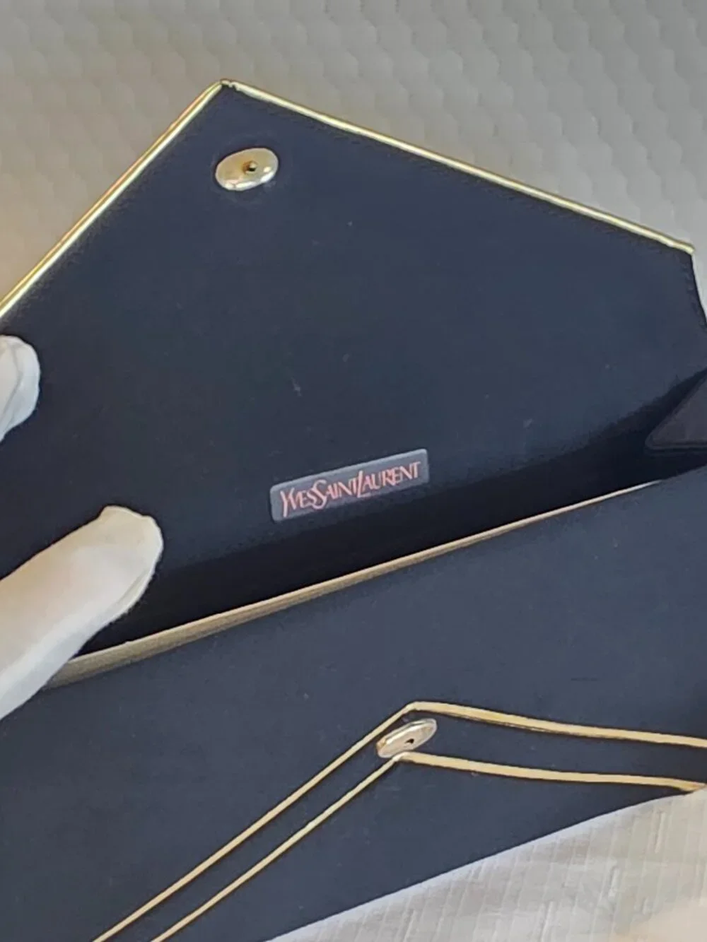 Yves Saint Laurent Satin Envelope Clutch - Picture 1 of 13